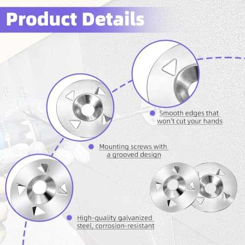 300 Pcs Foam Board Fasteners Washers, 1-1/8 Inch Metal Washers