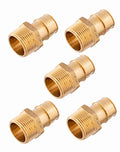 5 piece EFIELD Brass Expansion Pex A 1/2"x 3/4" Male NPT Adapter Fitting - size: 1/2" x 3/4" (Brass, Pack of 5)