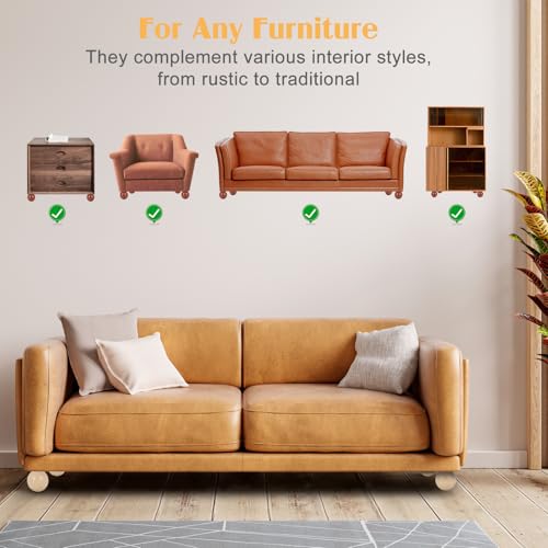 4 Inch Wooden Sofa Legs of 4 Wood Furniture Legs Couch Feet Replacement Sofa Furniture Replacement Sofa Legs Replacement for Sofa Couch Chair Cabinet Dresser Ottoman Bed Riser, 4 Pack - color: Beige