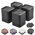 EclatBain Adjustable Bed Risers 3&4.3 Inch, 4000 lbs, 4 Pack Black - color: Square-4 Pack-black, size: 3 Layer(4.3inch)