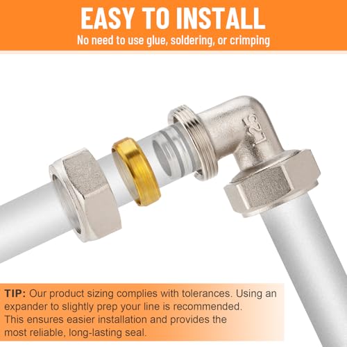 3/4" Air Piping Fittings, 200PSI Elbow Air Line Fittings - size: 4PCS