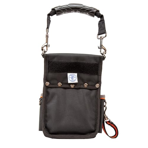 Klein Tools 5242 Tool Pouch, Tradesman Pro tool Pouch with Electrical Tape Thong, Reinforced Bottom, 9 Pockets - style: 9-Pocket Pouch