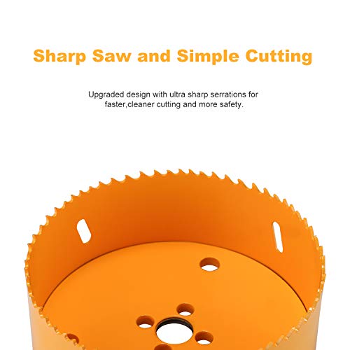 DEKO Hole Saw Set,26 PCS Hole Saw Kit with 22 PCS 4-3/4”- 3/4"Saw Blades in Case, with 2 Small Mandrel, 1 Large Mandrel, 1 Drill Bit, Ideal for Soft Wood, Plywood,PVC and Plastic Board
