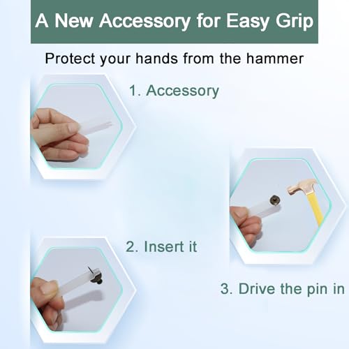 50 PCS Push Pins Picture Hanger Hooks, Double Headed Nails Push Pin Thumbtacks for Wall Hangings Picture, Decorative Small Hook Pins for Drywall Cork Board Home Office Photo Decorations (Bronze) - style: Bronze