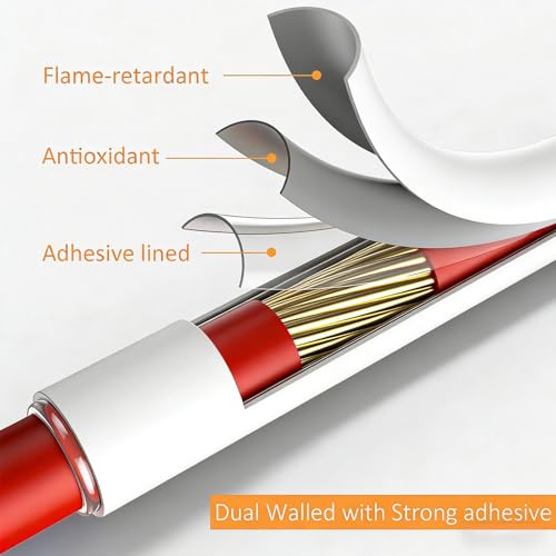 Heat Shrink Tubing Kit 355pcs Shrink Wrap Tube Waterproof Connectors - size: 355pcs White