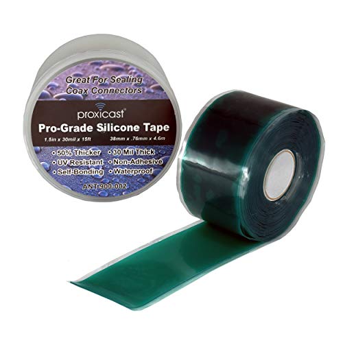 Proxicast Self Fusing Silicone Tape Waterproof - 1.5" x 15' Roll - Green - color: Green