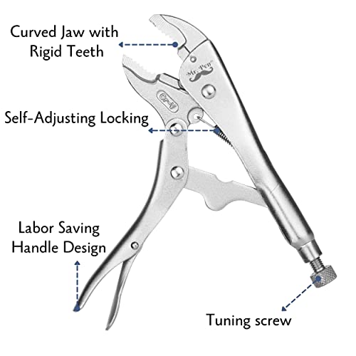 Mr. Pen- Locking Pliers, 7 Inch, Curved Jaw
