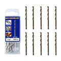1/4 inch Cobalt Drill Bit for Hard Metal and Steel (10Pcs) - size: 1/4 in (10 pcs)