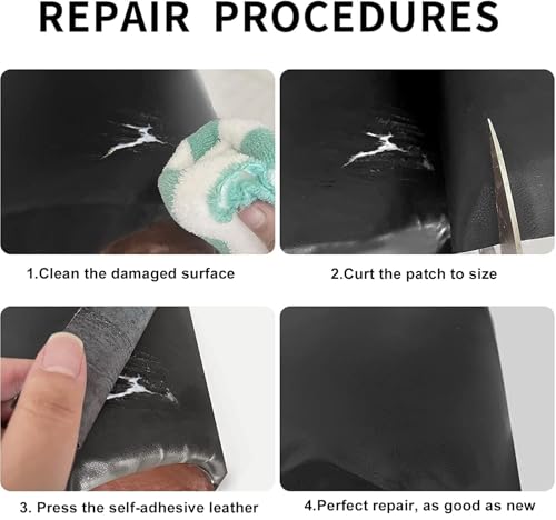 Leather Repair Patches, Self Adhesive Vinyl for Couches Furniture