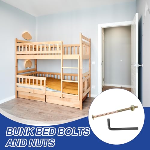 PATIKIL 4 Set Bunk Bed Bolts and Nuts Kit, M6x120mm Furniture Bolts Hex Drive Socket Cap Hardware Replacement for Beds Headboards Chairs - size: M6x120mm