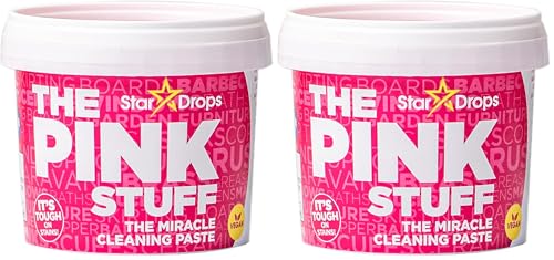 Stardrops The Pink Stuff Cleaning Paste 500g, Multi Purpose Cleaner for Kitchen, Bathroom, Tiles, Glass, Shower, Oven, Sink, Stainless Steel, Removes Grease, Grime & Stains (Pack of 2) - size: 17.63 Ounce (Pack of 2)