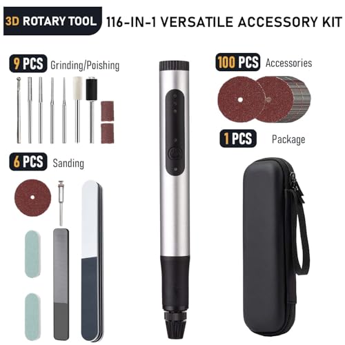 3.6V Mini Grinder Portable Small Electric Grinder Polishing Engraving Straight Grinder Household Mini Electric Drill-3.6V Rotary Tool-Starter Kit