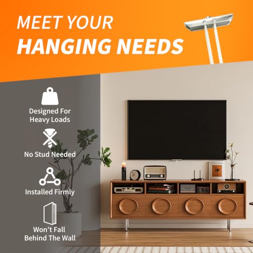 Heavy Duty Drywall Anchor Bolts Kit – 1/4"-20 with Included Bolts, Holds 270lbs Each in 1/2" Drywall, Ideal for TV Mounting & Shelves, Hollow Wall Anchors, 12 Packs