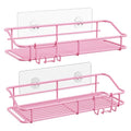 Nieifi Shower Caddy Adhesive, Shower Shelves, Shampoo Holder for Bathroom - color: Pink, size: 2 Pack