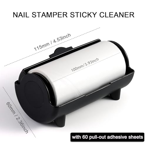 Nail Stamper Cleaner Roll, Sticky Lint Remover for Stampers - color: Black