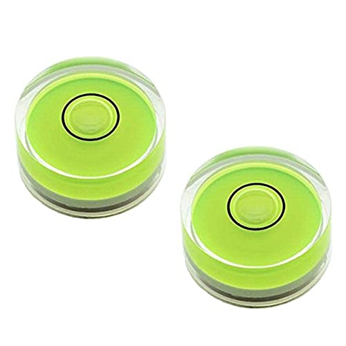 Driak 4 Pieces 15x8mm/0.6"x0.31" Plastic Vial Acrylic Housing Round Green Colour Mini Spirit Level Bubble Mini Bullseye Level Mini Tripod Level Tool Can Use for All Kinds of Miniature Levels - color: Green