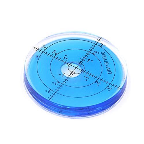 66mm Bullseye Spirit Level Round Bubble Spirit Leveler Tool Rv Appliances,Accuracy 30' /2mm (Blue)
