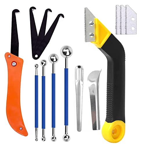 14pcs Grout Removal Tool kit, Grout Saw with Replacement Blades