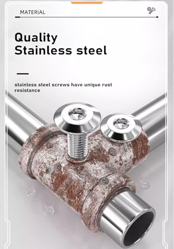 cSeao 5/16"-18 x 1-3/4" Flat Head Allen Head Joint Conecting Bolts, Socket Cap Screws for Furniture Connecting, 304 Stainless Steel, 10 Pack - size: 5/16-18*1-3/4 10pcs