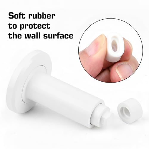 Adjustable Height 304SS Door Stopper, White,1Pack - color: White