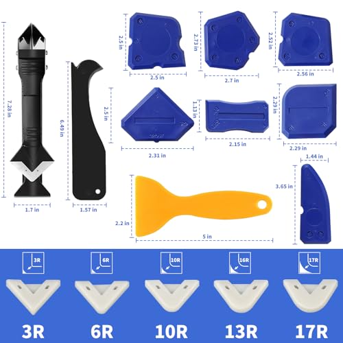 Caulking Tool,3 in 1Silicone Caulk Remover Tool Kit,Sealant Finishing Tool