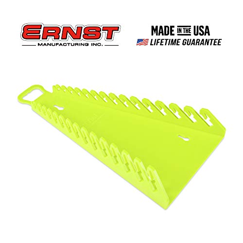 Ernst Manufacturing 5182HV Reverse Gripper Wrench Organizer, 15 Tool, High-Visibility - color: Hi-viz, size: 15 Tool, style: Reverse