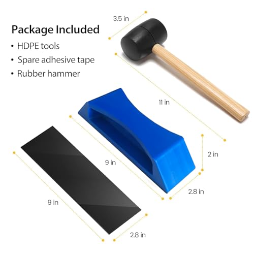 Floor Gap Fixer Tool – Easy Plank Grabber with Mallet & Washable Pads, Quick Flooring Tools for Laminate, Vinyl & Hardwood Repair at Home-Blue - color: Blue