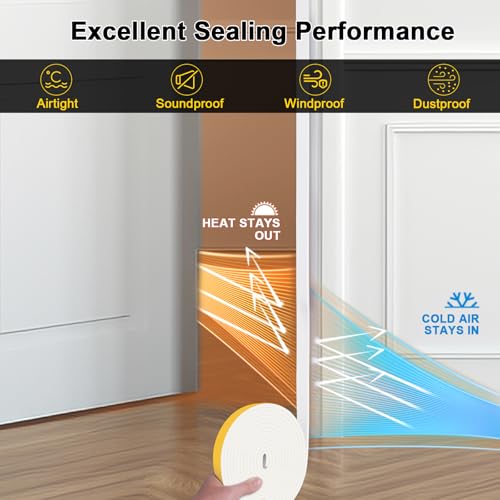 Strong Adhesive Foam Seal Strip, Multi-Gap Sealing, Cut Energy Bills - color: White, size: 1 In x 1/4 In x 33Ft