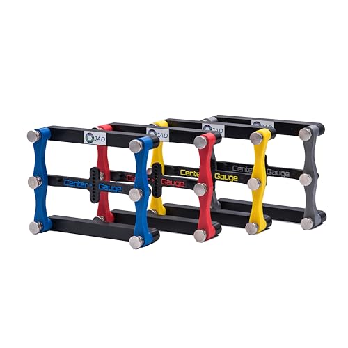 Center Gauge - Center Finder, Dado Offsets & Marking Tool for Woodworking (Black/Blue) - color: Black/Blue