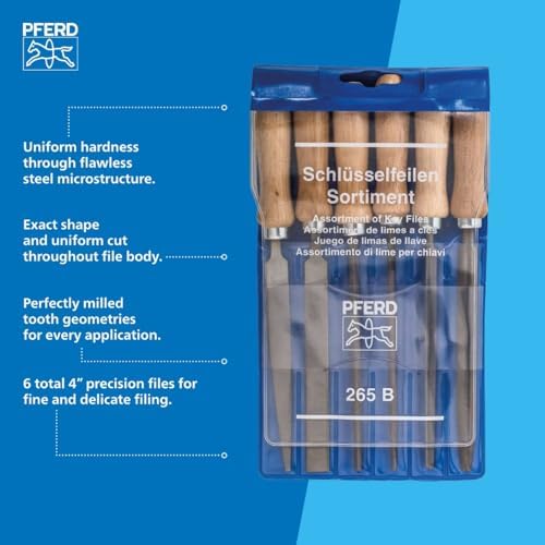 PFERD Tools 4" Key File Set 265 B, 6-Piece - Part 17012