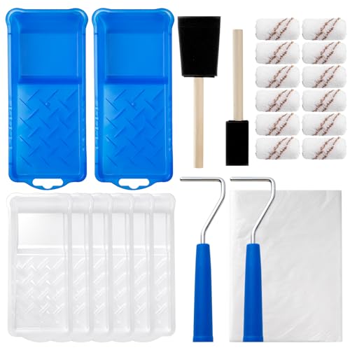 Mister Rui Paint Roller Kit, 25 Pack, 2 Inch Microfiber Paint Rollers - size: 2 inch (Pack of 25)