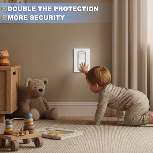 Tellegloww 4 Pack Light Switch Guard Cover Baby Child Proof, Clear - color: Clear