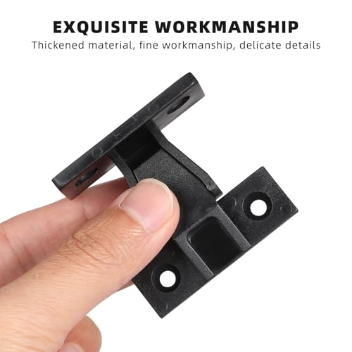 TEHAUX Quick Fitting Furniture Panel, 10pcs Push-on Fitting Nylon False Front Cabinet Clips with Screws Mounting Hardware Cabinet Panel Installation Clip for Furniture (Black) Location Clips
