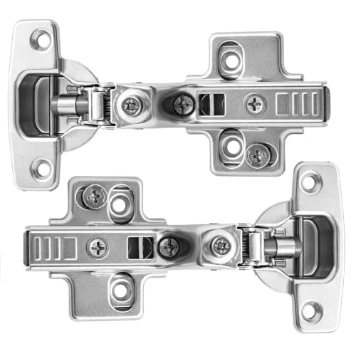 10 Pack Frameless Inset Soft Close Cabinet Hinges,4D Adjustable with Speed Control, Clip‑On Concealed Hinges,105° Opening, Stainless Steel for Kitchen Cabinets - size: Inset