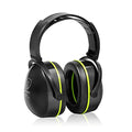 LYSIAN 31dB Hearing Protection Earmuffs, Foldable Adjustable Safety Ear Muffs for Shooting, Construction, Lawn Mowing, Adults - color: Yellow Black