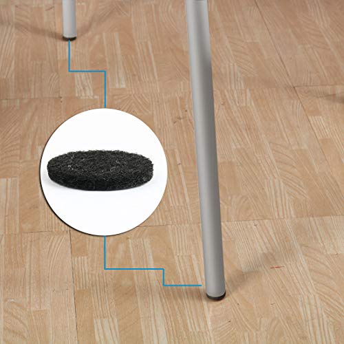 uxcell Furniture Pads Round Self-Stick Non-Slip Anti-Scratches Felt Pads Floors Protector 15mm Dia 40pcs for Home Black - color: Black