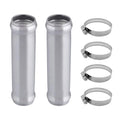 AC PERFORMANCE 3/4" (19mm) OD Aluminum Alloy Hose Joiner Silicone Pipe Connector Bead, 4" Length with 304 SS Clamps, Pack of 2 - size: 3/4" (19mm) - 2PCS