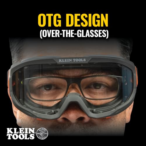 KLEIN TOOLS 60481 Clear OTG Safety Goggles Replacement Lens, Optical Class-1 PPE Eye Protection, Anti-Fog, Scratch-Resistant, UV Protection