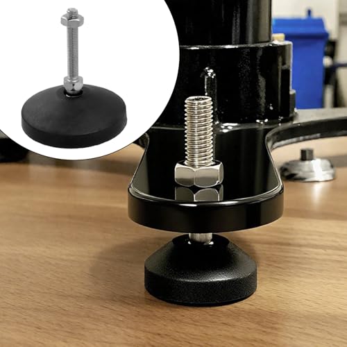 M8 Leveling Feet 880 Lb Capacity, 3.25 Inches Height - 3 Inches Base, 4Pcs - color: Black, size: D80xM8xH50mm