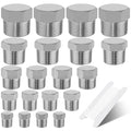 20PCS Stainless Steel Pipe Hex Head Plugs,1/8" 1/4" 3/8" 1/2" 3/4" - size: Hex Plug