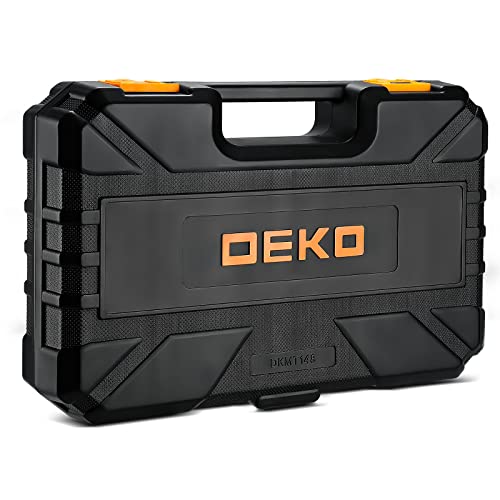 DEKOPRO Tool Kit Set Box Home Repair Tools Basic Hand Toolbox Sets 148Piece - color: Black