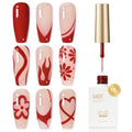 GAOY Red Swirl Gel Nail Polish Art Liner, 12ml Bright Red Color - color: Scarlet Red