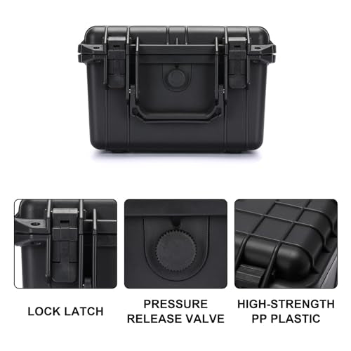 Mayouko Portable Tool Box with Shock- Proof Sponge, Water Proof Grade IP67, Waterproof Hard Case with Foam Insert, Handheld Gimbal Explosion-Proof Box, Waterproof Hard Case, 10.6 x 9.7 x 6.9 inch - size: 10.4"Lx 9.4"Wx 6.9"H