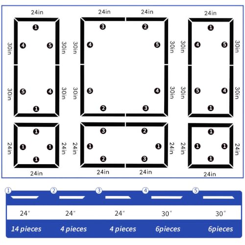 COUKIU Peel and Stick Wall Molding Kit, 6-Frame Pre-Cut Wainscoting Panels, Ready-to-Assemble Self Adhesive Wall Moulding Trim, Paintable Accent Frames for Interior Wall Decor (60" x 48", 60" x 24")