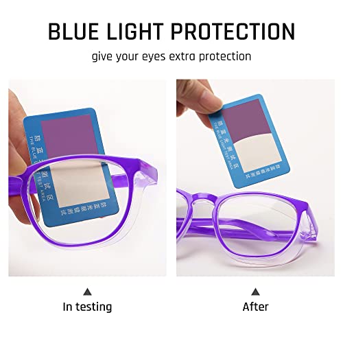 Stylish Safety Glasses, Clear Anti-Fog Anti-Scratch Protective Glasses For Men And Women - color: Violet Colour