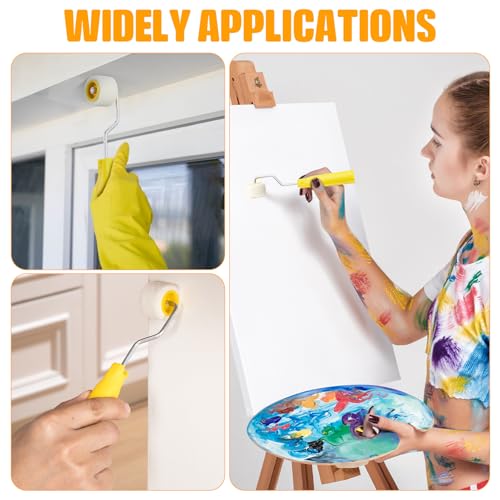 Honeydak 8 Pack Mini Paint Roller with Replacement Heads, 0.8 Inch - size: 0.8 Inch