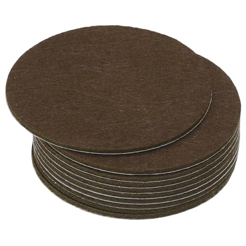 PATIKIL 7.5 Inch Diameter Lamp Base Felt, 10Pack 2mm Thickness Round Soft Adhesive Non-Slip Anti-Scratch Backed Felt for Lamp Furniture DIY Craft, Coffee - color: Coffee, size: 7.5 Inch