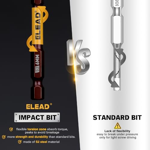 ELEAD 38-Piece Hex | Torx | Phillips Screwdriver Bit Set with 2.5” & 4” Bit Holder, Magnetic Bit Storage Rail, Allen Wrench Drill Bit Set, Tamper Proof Star Bit Set, S2 Steel - size: 38-Piece