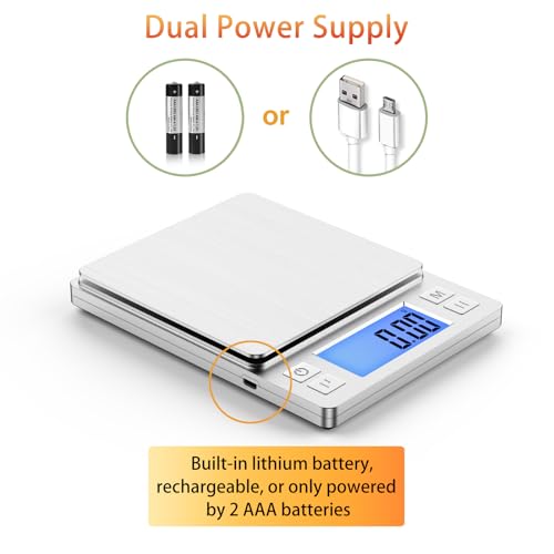 BOMATA 0.01g Small Digital Gram Scale, Upgraded 1kg Jewelry Scale - size: 0.01g/1kg Silver