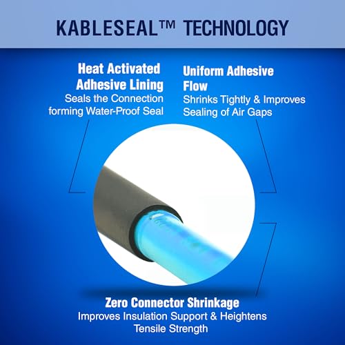 New Age America® 400pcs Solder Seal Wire Connectors Kit KableSeal™ | AWG 26-10 | Marine Heat Shrink Wire Connectors | Insulated Solderless Splice | Waterproof Butt Splice Terminals | UL - style: 400 PCS | AWG 26-10